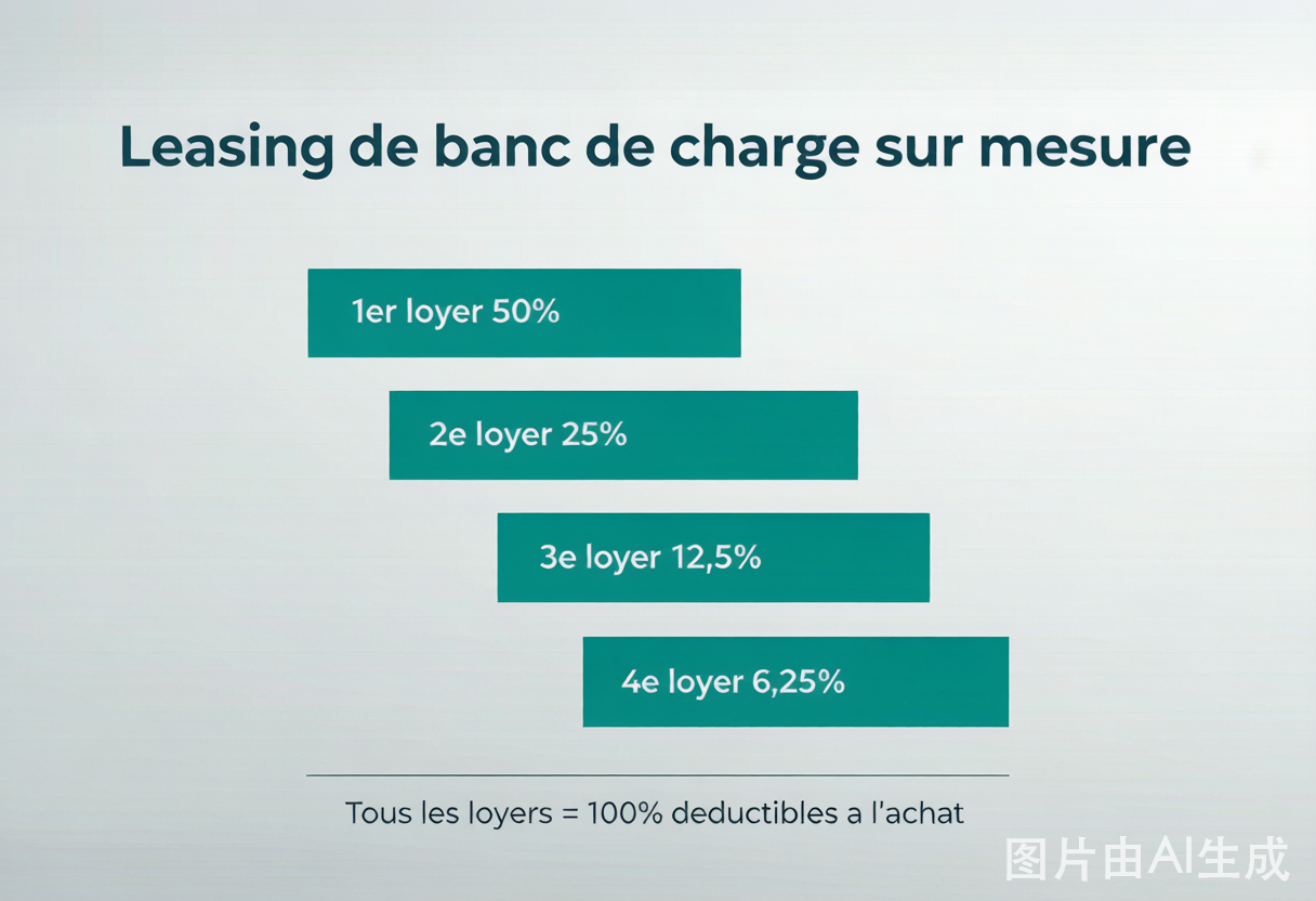 Leasing de banc de charge sur mesure : chaque loyer divisé par deux, 100 % déductible à l'achat